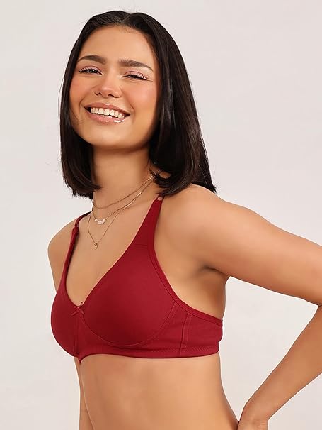 Women’s Wire-Free Cotton Full-Coverage Bra – Clovia Non-Padded Everyday Wear